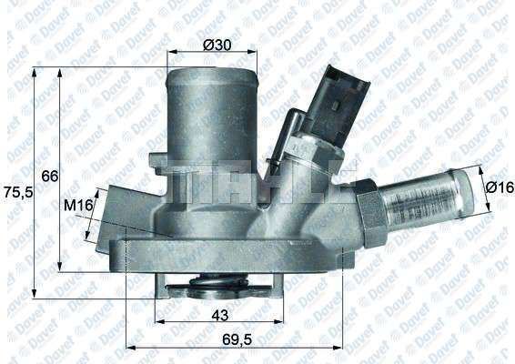 MAHLE TI14780 Termostat (90c) Linea 1.4-Grande Punto 07->